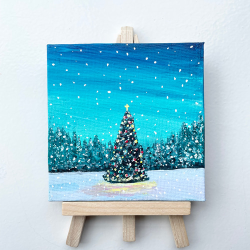 クリスマス 絵画 ボタニカルアート ツリー テクスチャーアート クリスマスツリー Amazon.co.jp: JGKBBSY(へはぼそ) ピンク クリスマス 絵画, 雪の