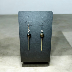 天然石 ゴールデンオブシディアン【黒曜石】（ピアス・イヤリング