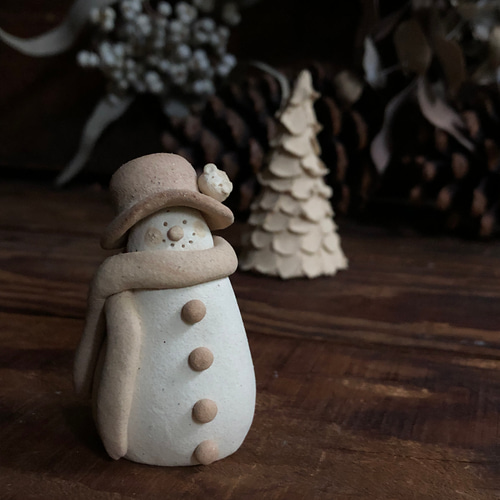 ❄︎ スノーマンとハリネズミ&クリスマスツリー❄︎ 陶のクリスマス