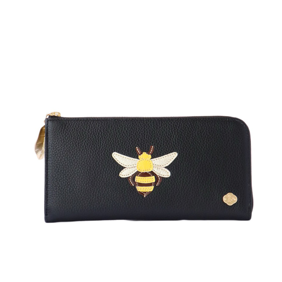 蜂 /BLACK MIDDLE FASTENER WALLET 長財布 FIORAIA 通販