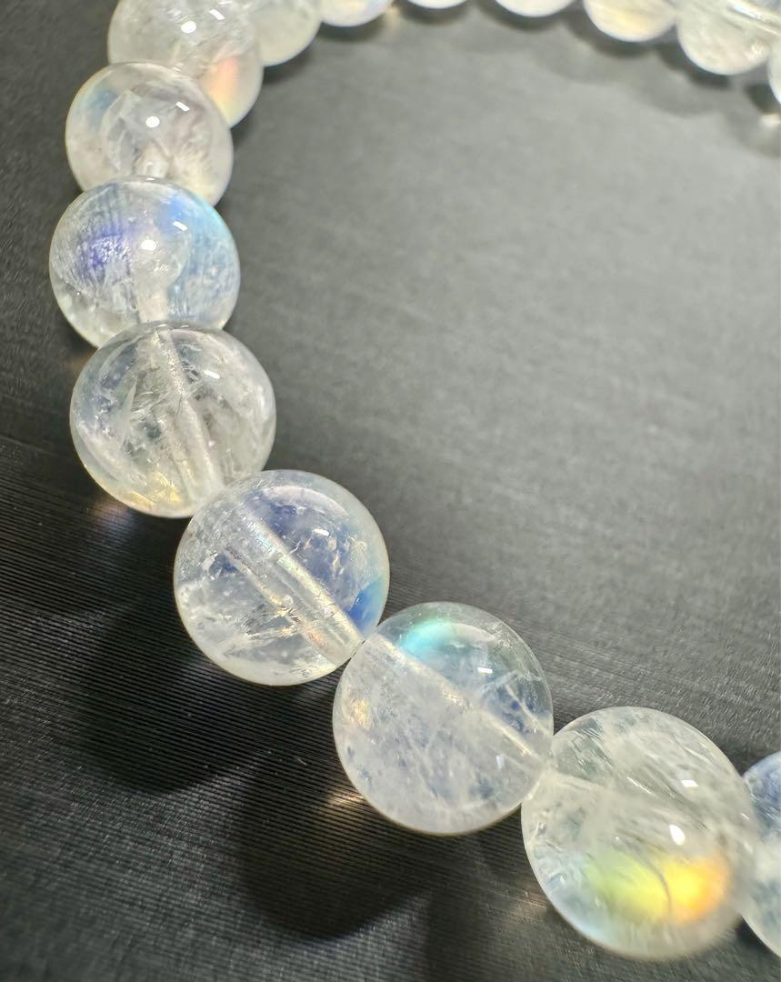 トパーズ 【高品質】【一点物】カラフル 天然石 ブレスレット 7.5-8mm