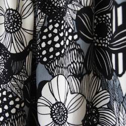 ノルディック調フラワー コーデュロイ ギャザースカート（ グレイ ）ロング マキシ ポケット グレー 灰色 6枚目の画像