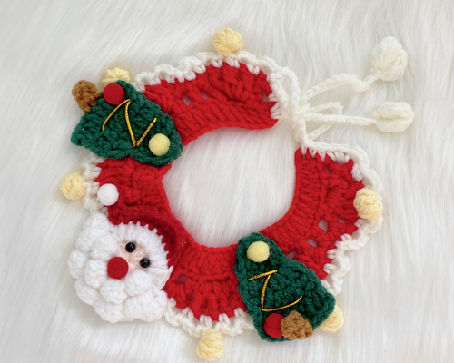 EMY's Gallery 猫襟 ワンちゃん襟 首輪 カギ編み 犬襟 つけ襟