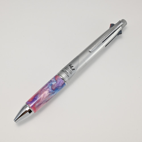 ボールペン　グリップアクセサリー クリップ－オン マルチ 透明(ボール径0.7mm＋シャープ0.5mm 4色