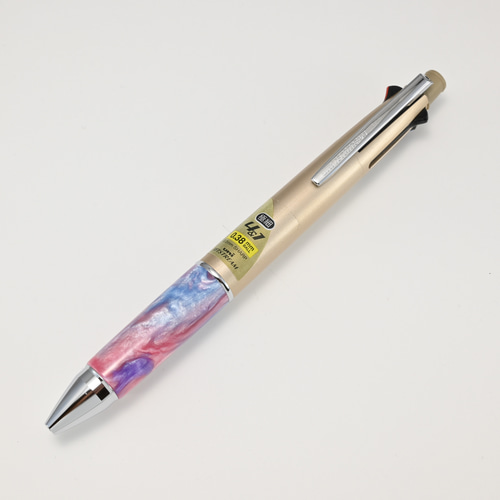 ボールペン　グリップアクセサリー クリップ－オン マルチ 透明(ボール径0.7mm＋シャープ0.5mm 4色
