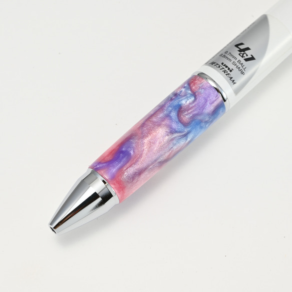 ボールペン　グリップアクセサリー クリップ－オン マルチ 透明(ボール径0.7mm＋シャープ0.5mm 4色