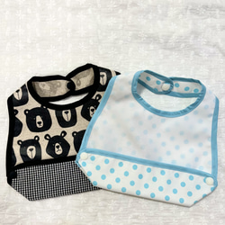 黒（ブラック） スタイ・よだれかけ（新生児・赤ちゃん・子ども） の