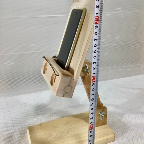 天然木 ひのきスマホスタンド/スピーカー 手造り その他