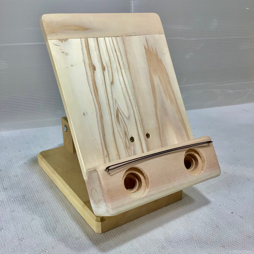 天然木 ひのきスマホスタンド/スピーカー 手造り その他