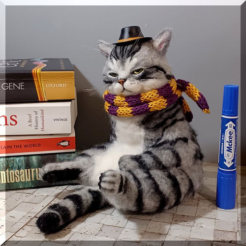 羊毛フェルト 猫 アメリカンショートヘア ねこ ネコ アメショ 猫
