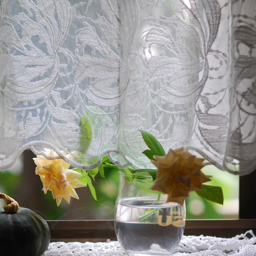 カフェカーテン☆レース☆「ウィンディ120・60」 カーテン カフェ