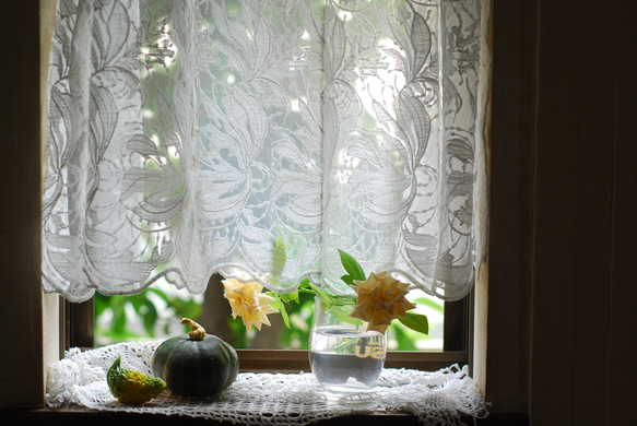 カフェカーテン☆レース☆「ウィンディ120・60」 カーテン カフェ