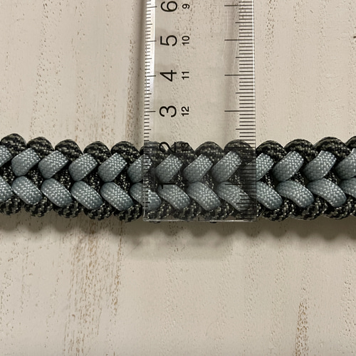 ハーフチョーク サンク編み】パラコード 首輪 チョーカー 幅広 犬