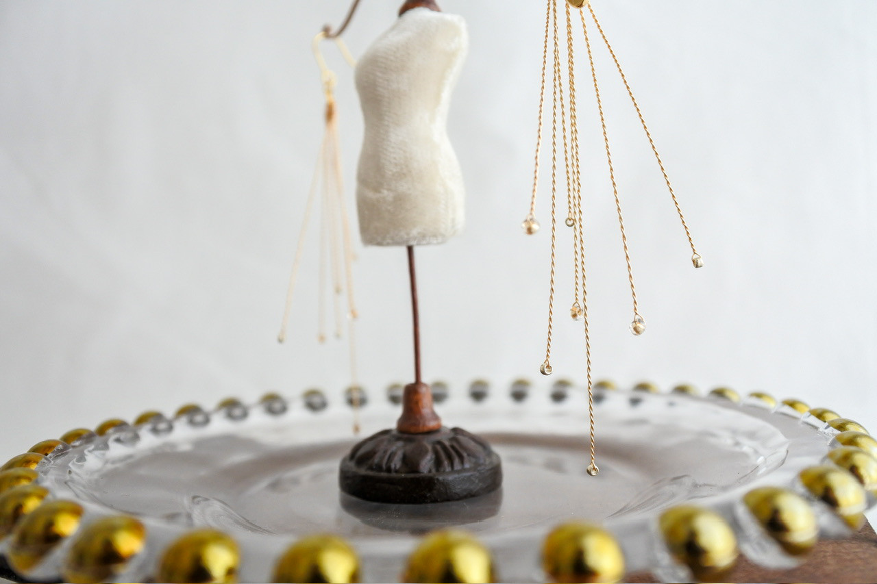 小枝耳飾り3点セット【箒星(ほうきぼし)大の両耳と小の片耳】小枝ピアス　小枝イヤリング　ワイヤーアクセサリー　星