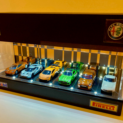 1/24〜1/64・3段ひな壇・ディスプレーBOX /LED40灯・ネオ 1/24〜1/64・3段ひな壇・ディスプレーBOX /LED40灯・ネオ