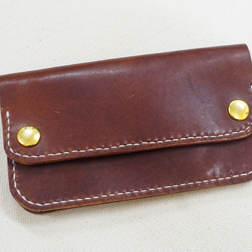 国産本革 トラッカーウォレット たつのレザー ハンドメイド 手縫い