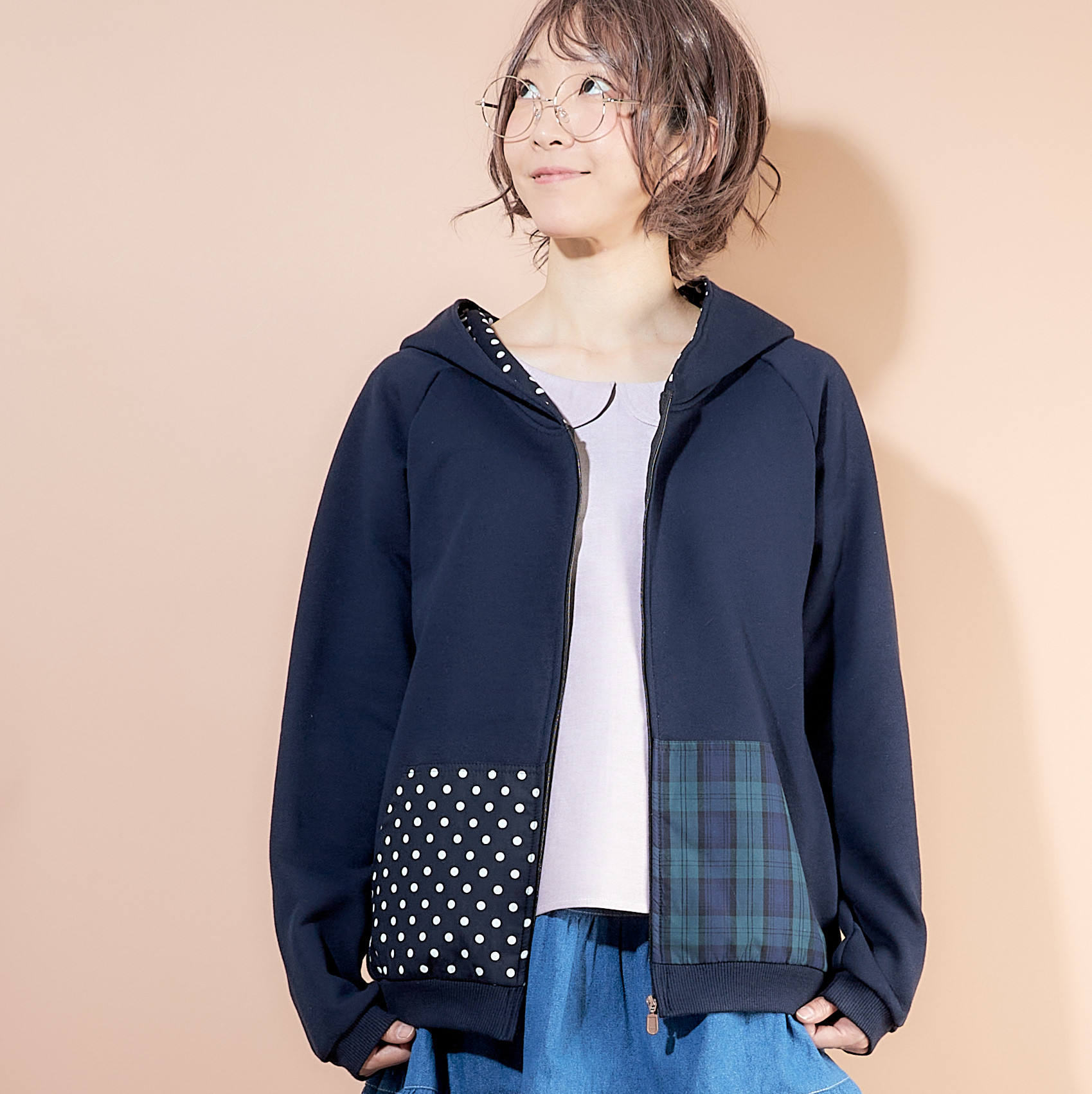 new定番フーディー♡ネイビー