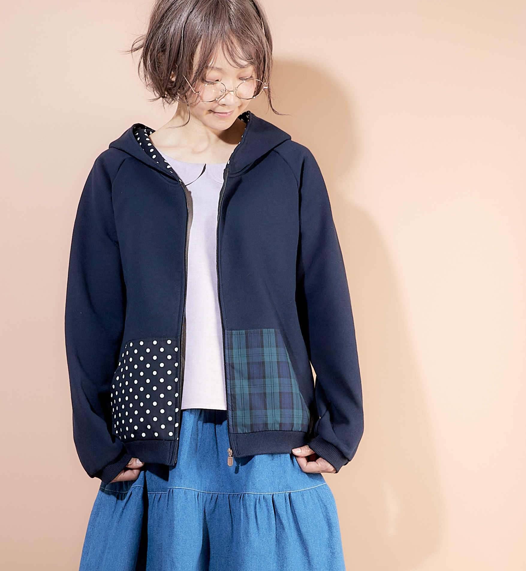 new定番フーディー♡ネイビー