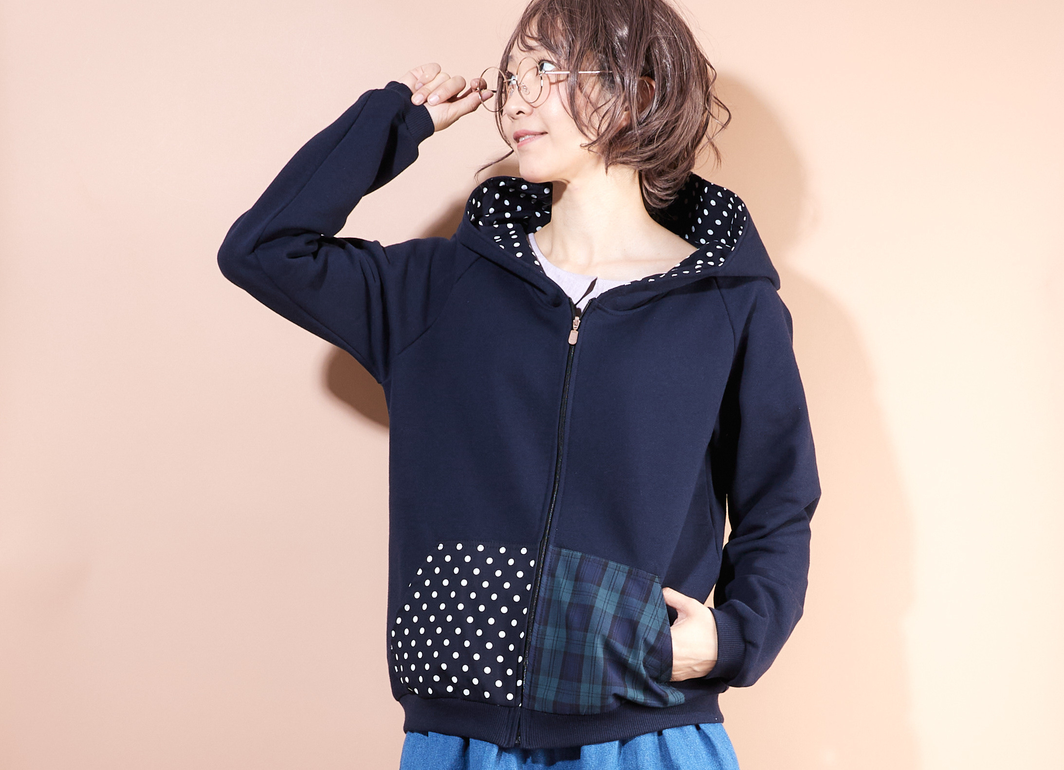 new定番フーディー♡ネイビー