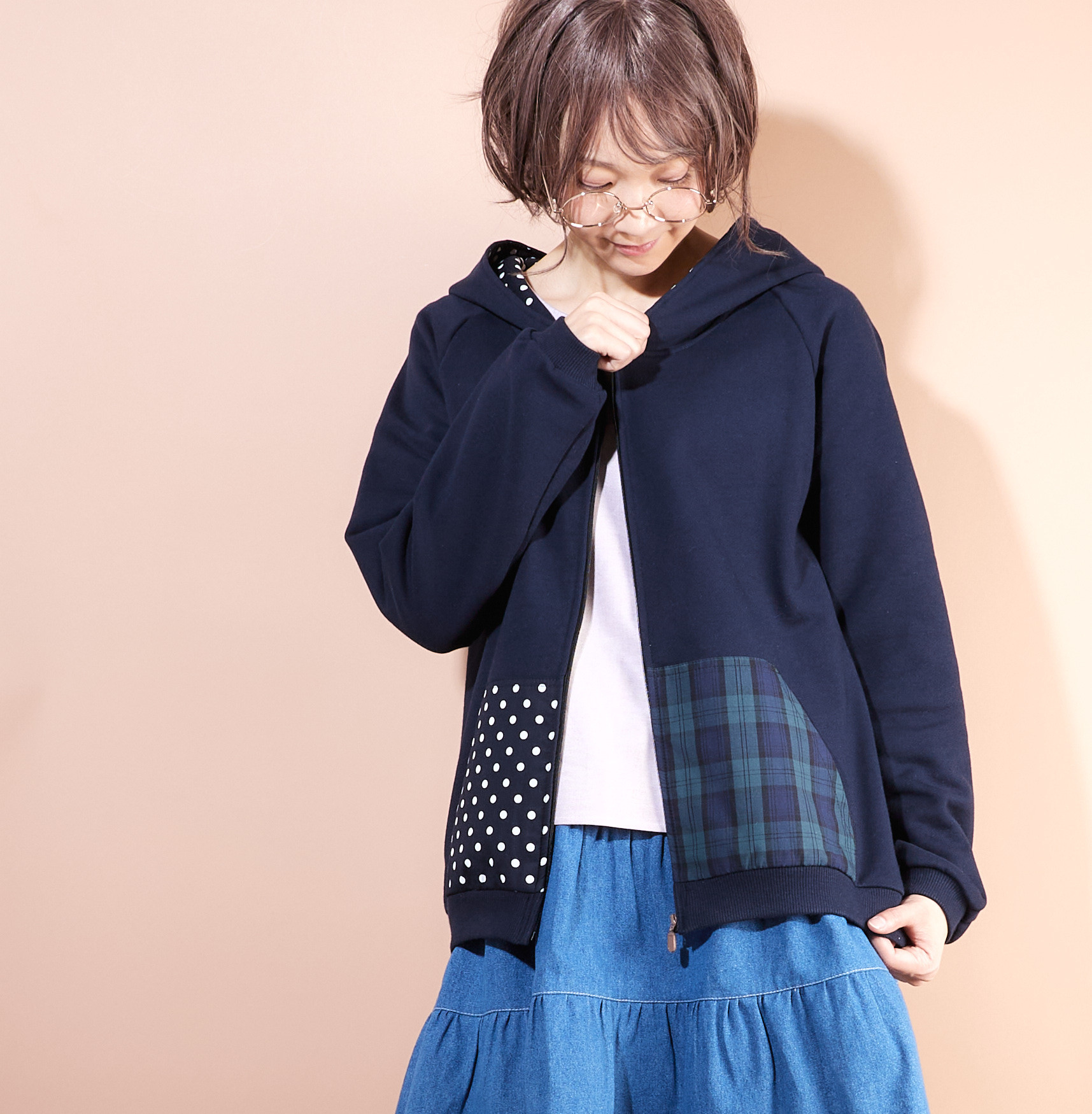 new定番フーディー♡ネイビー