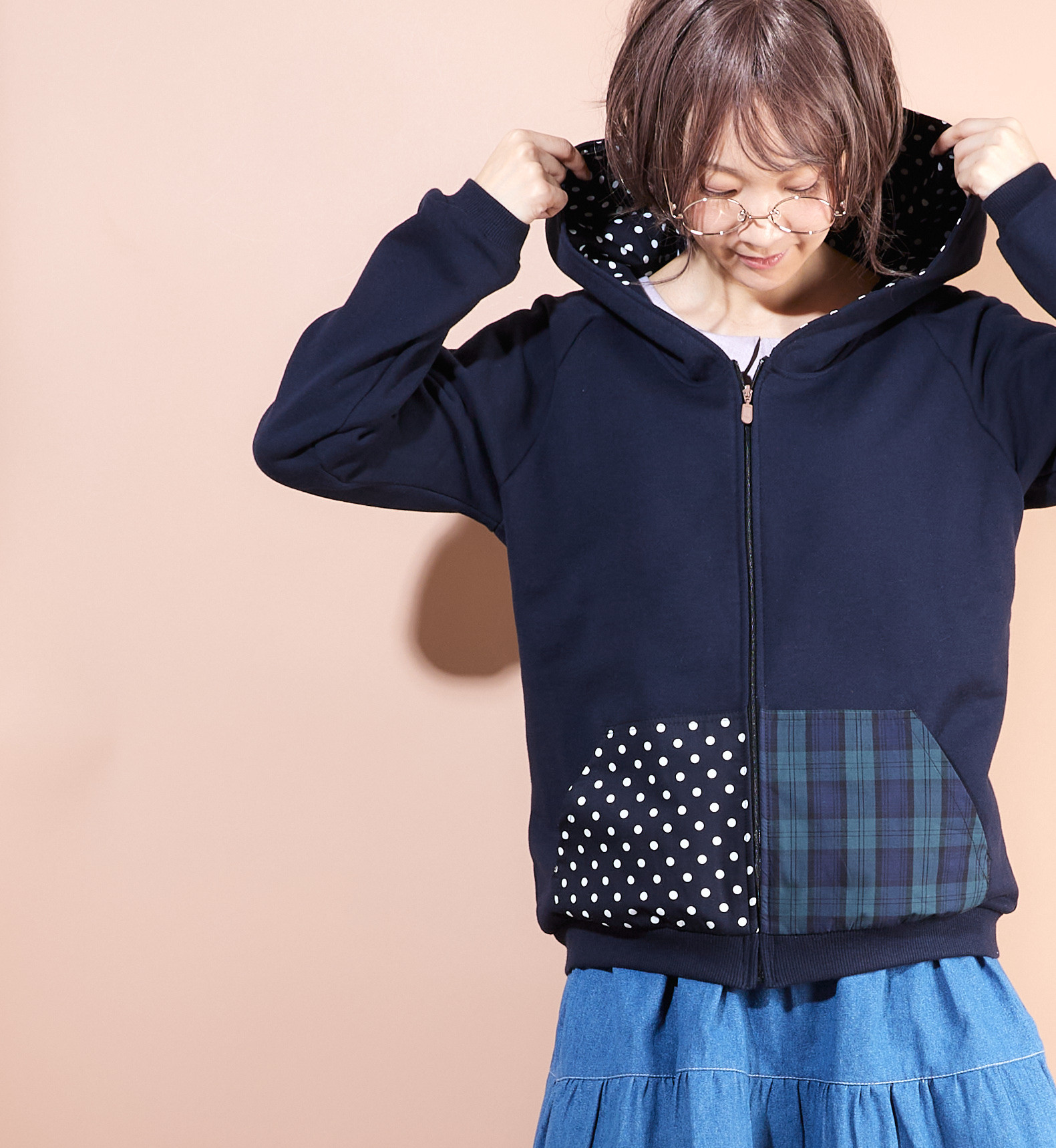 new定番フーディー♡ネイビー