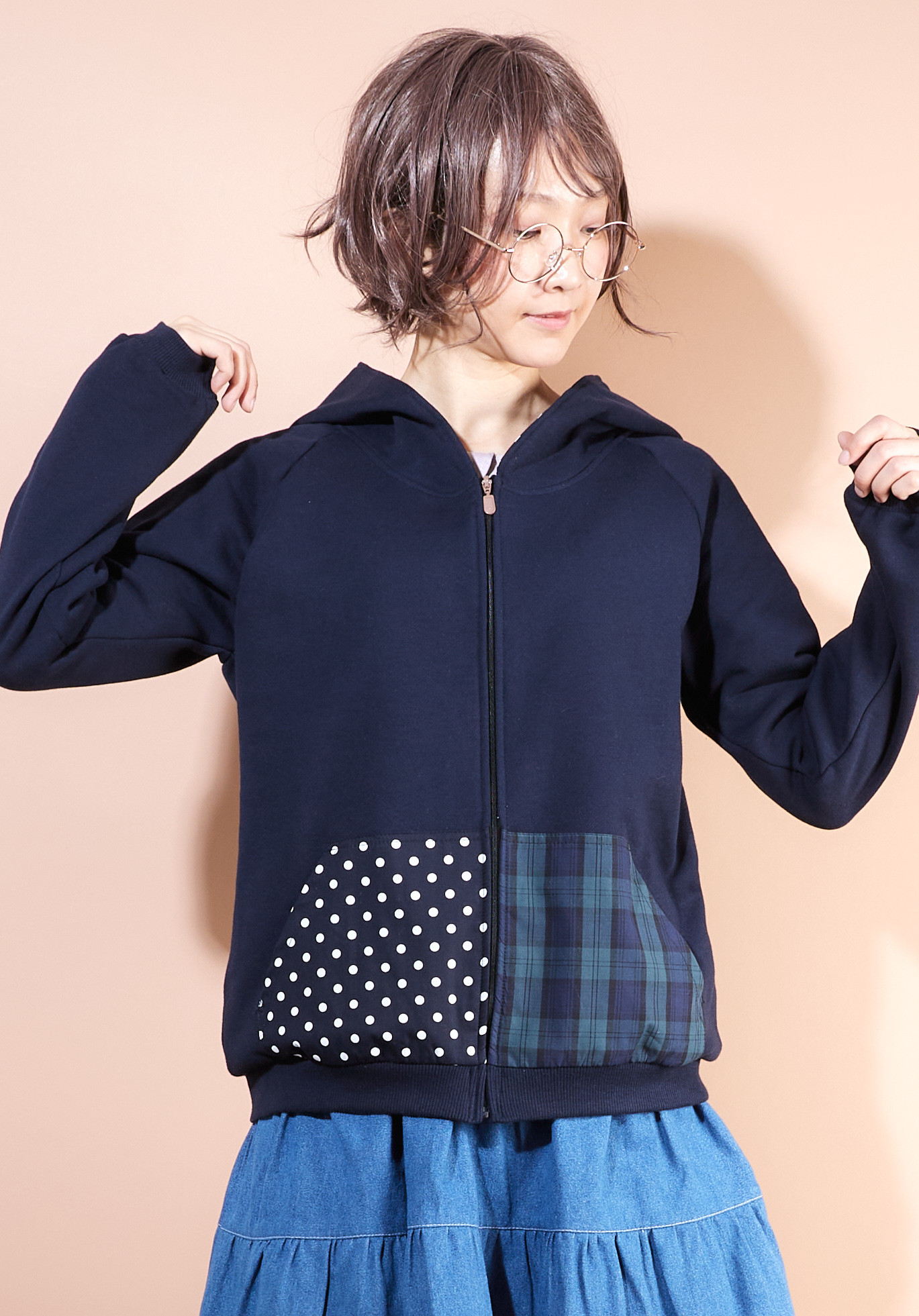 new定番フーディー♡ネイビー