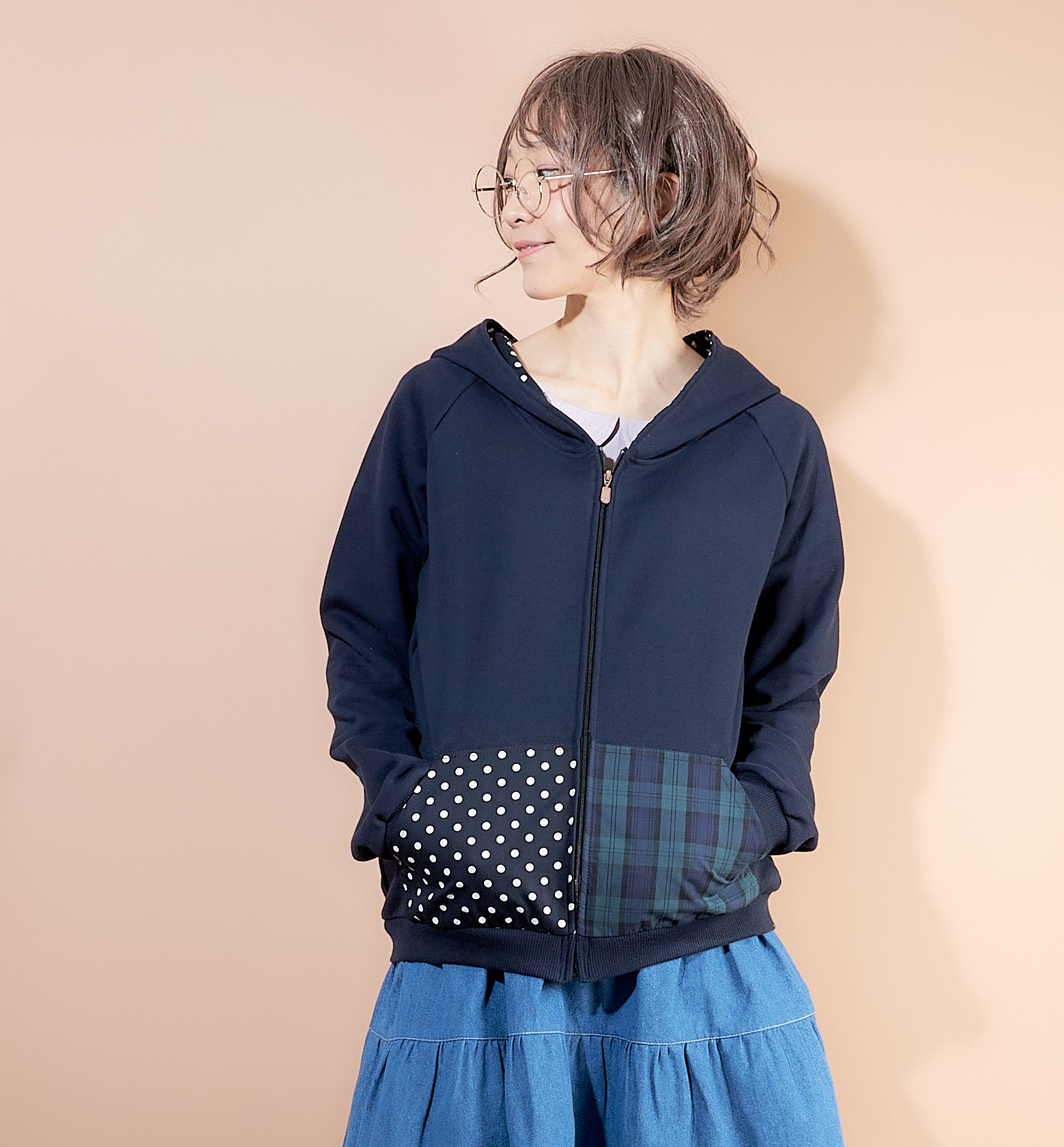 new定番フーディー♡ネイビー