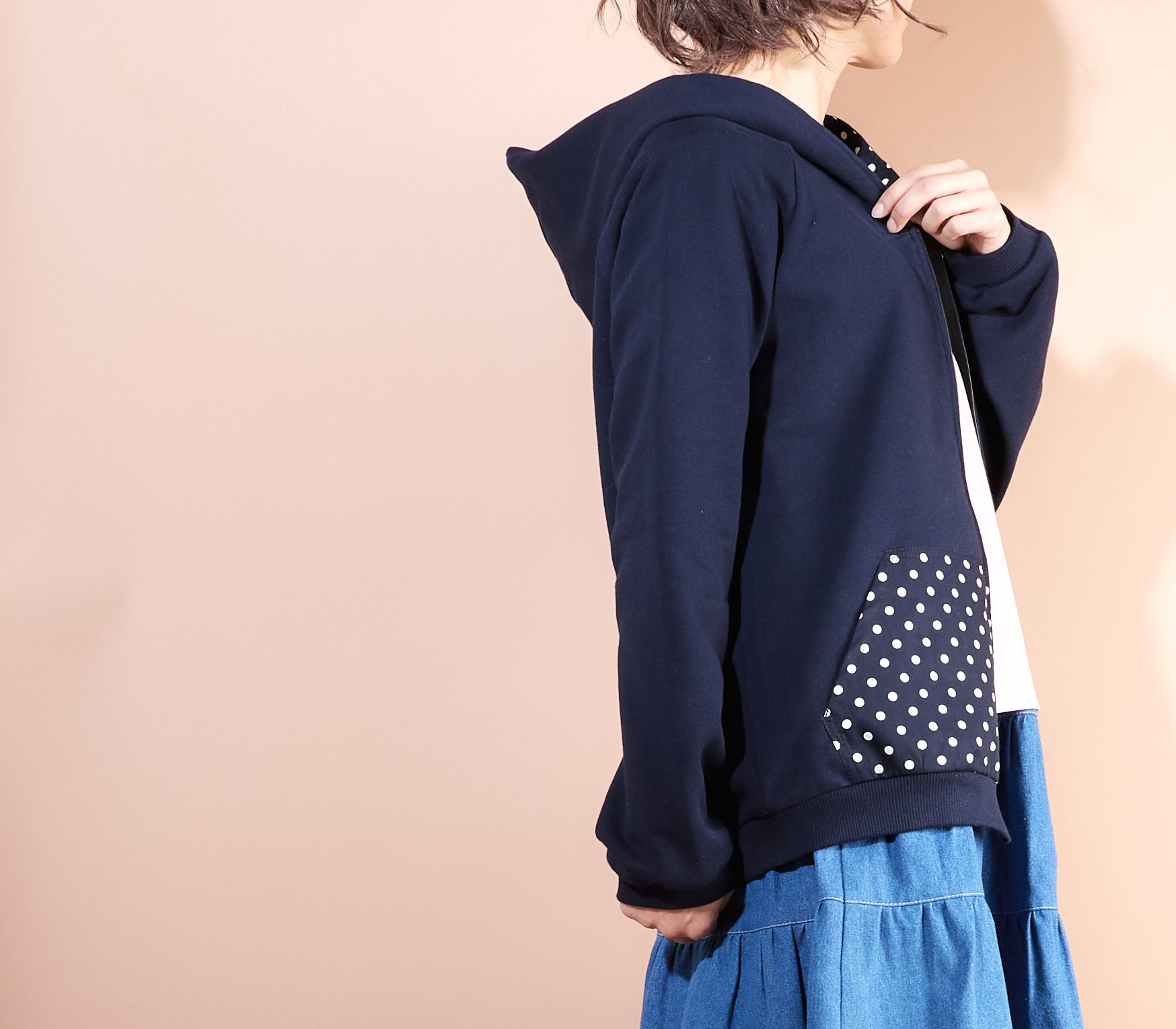 new定番フーディー♡ネイビー