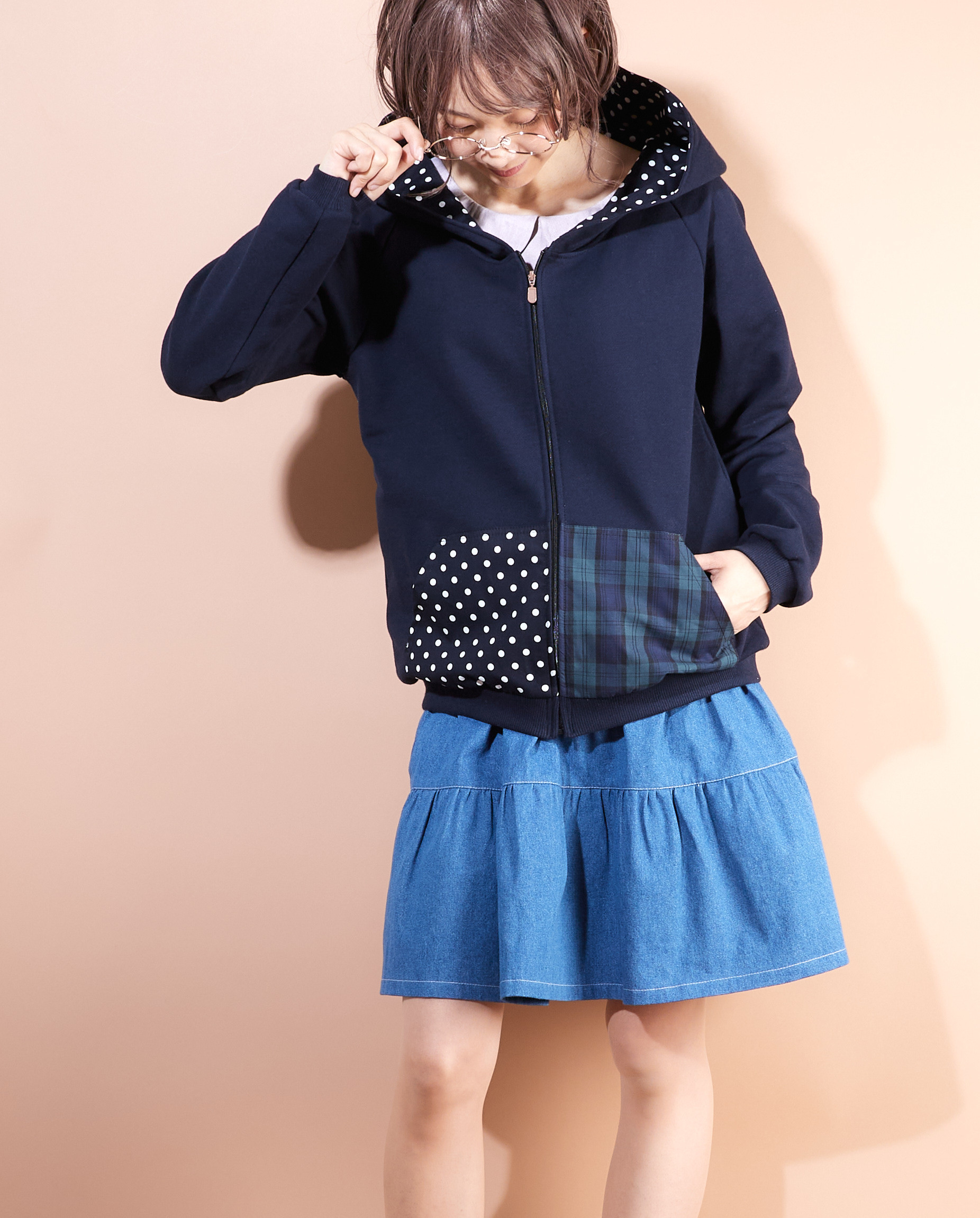 new定番フーディー♡ネイビー