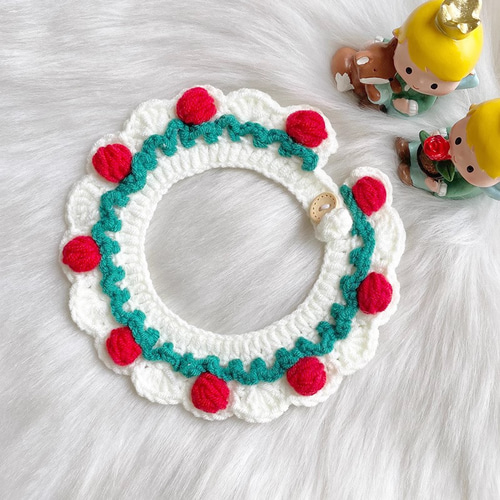 EMY's Gallery 猫襟 ワンちゃん襟 首輪 カギ編み 犬襟 つけ襟