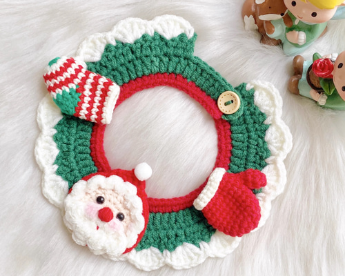 EMY's Gallery 猫襟 ワンちゃん襟 首輪 カギ編み 犬襟 つけ襟