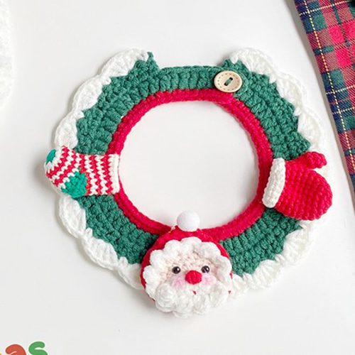 EMY's Gallery 猫襟 ワンちゃん襟 首輪 カギ編み 犬襟 つけ襟