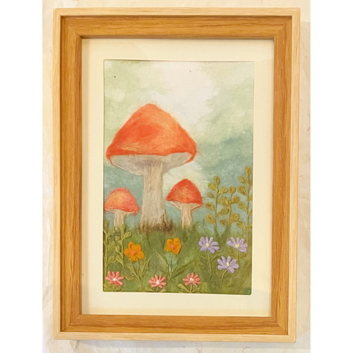 絵画　小原和紙　【野菊】 色紙 小菊 文化遺産オンライン