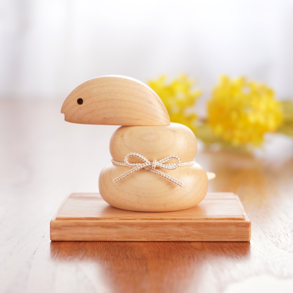 創作人形　巳　干支　お正月飾り　置物　立体型 干支の置物 2025『巳』（飾り台つき） その他置物 木工房 福ひで 通販