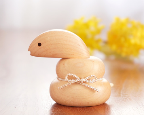 干支の置物 2025『巳』（飾り台なし） その他置物 木工房 福ひで 通販