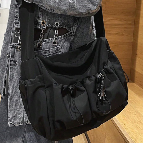 【未使用】Lacoste 黒 ナイロン バックパック ドローコード付き 519CFibNEQL._SY350_QL65_.jpg