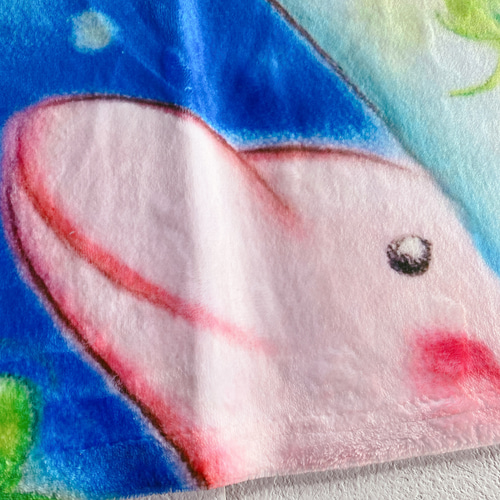 イルカ×アート　ラグ　タペストリーvintageドルフィンいるかブランケット 3c12cf64f60c97660167c22b98f39b