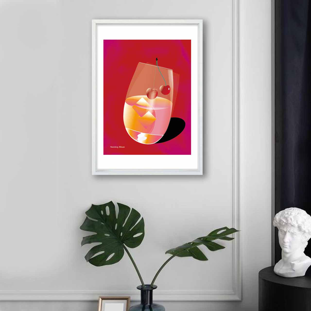 ダンシンググラス　イラスト　ポスター　A4 A3 A2 A1　アート  　アートポスター　アート/sei検索　3123