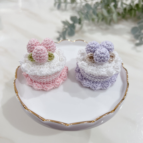 k*u様 ショートケーキさんの編みぐるみ❁⃘*.゜ How to