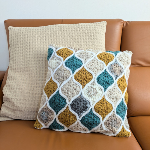 3019桜色！華やかな刺繍のクッションカバー長方形2枚セット 帯
