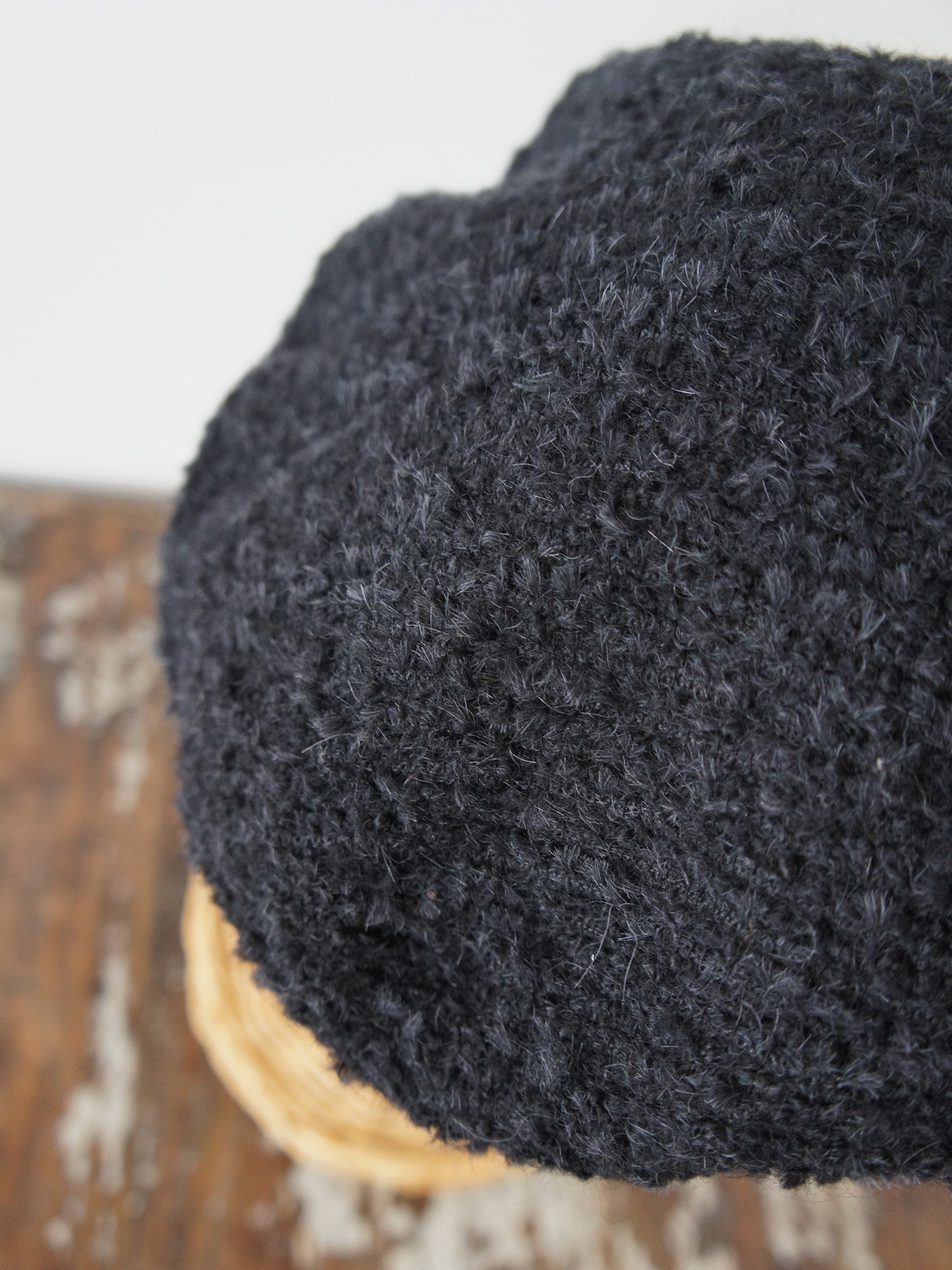 ベレー・ヌフ[フルフィーツイード・ブラック]C3261482 Fluffyblack