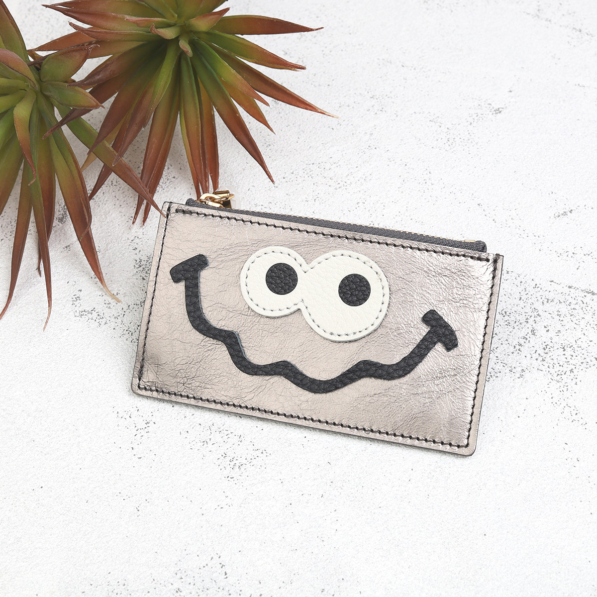 【ミラーメタリック】思わず誰かに見せたくなる/身軽に時短決済♪最軽量のスマート財布/フラグメントケース【キョロメver】