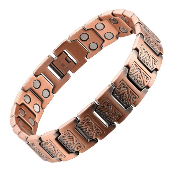 電磁波対策 純銅製ジュエリー 純銅磁気 ブレスレット ハンドメイド 手作り 血行促進 銅ブレスレット  SSP169