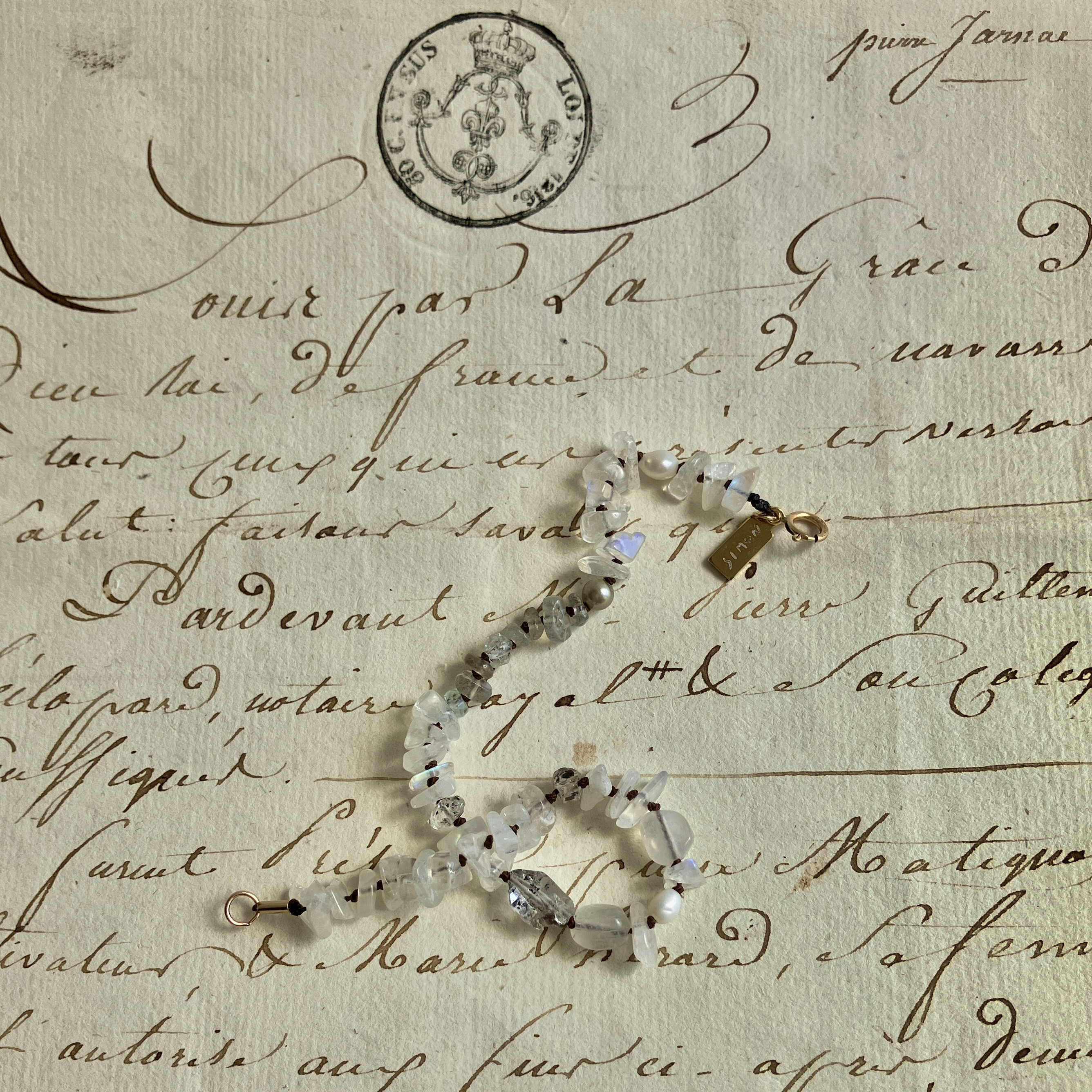 Stardust　星屑　K14gf金具 ２wayブレスレット ＋ネックレストップ　１点もの