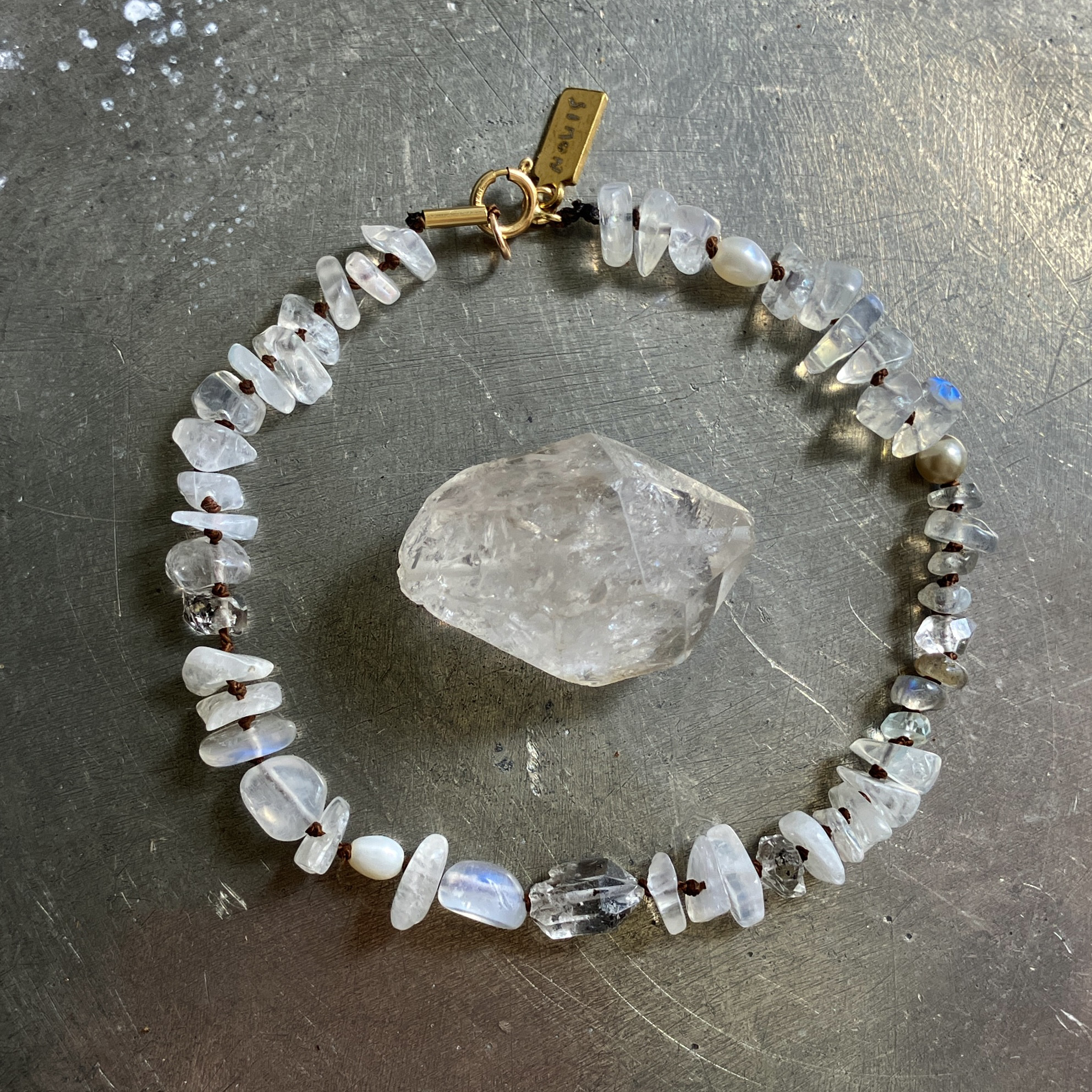 Stardust　星屑　K14gf金具 ２wayブレスレット ＋ネックレストップ　１点もの