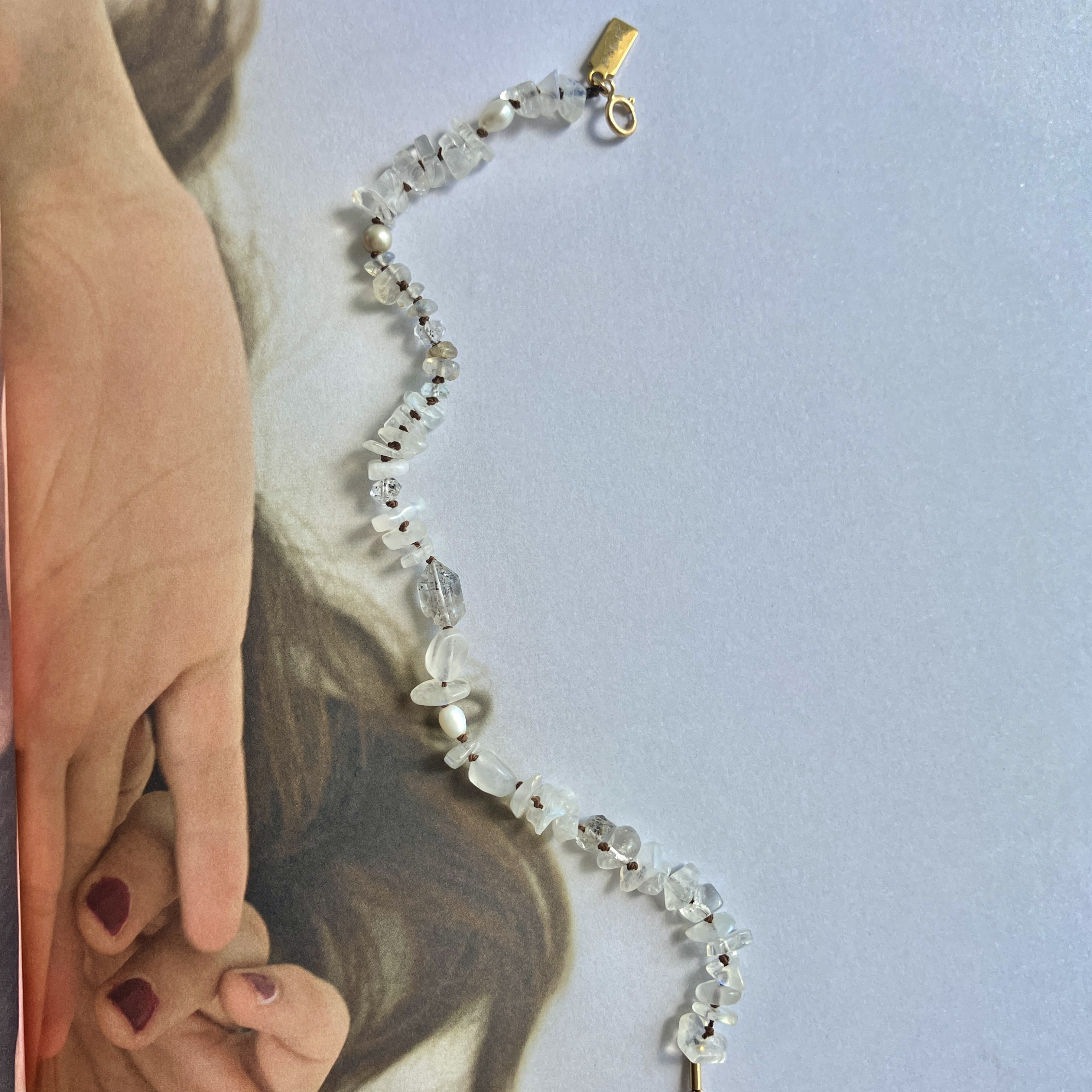 Stardust　星屑　K14gf金具 ２wayブレスレット ＋ネックレストップ　１点もの