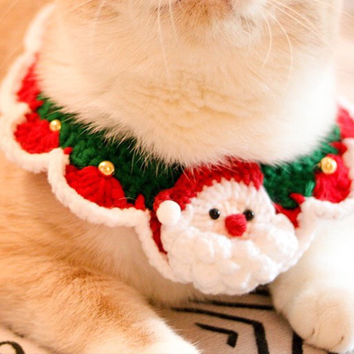 EMY's Gallery 猫襟 ワンちゃん襟 首輪 カギ編み 犬襟 つけ襟