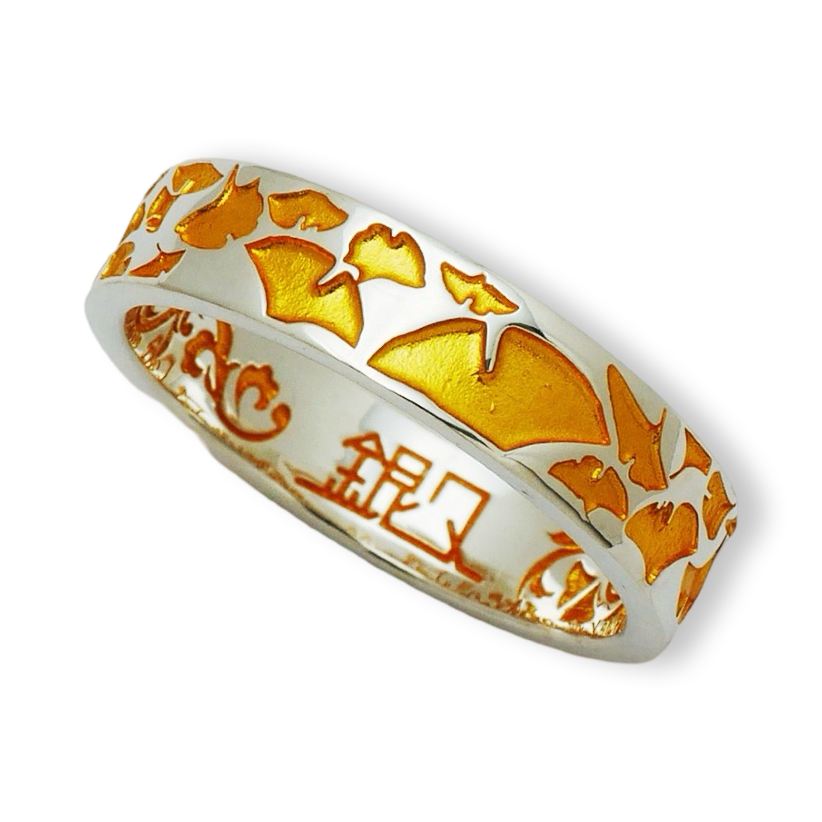 シンプルイチョウシルバーリング【ゴールドイエロー】 9,044円
