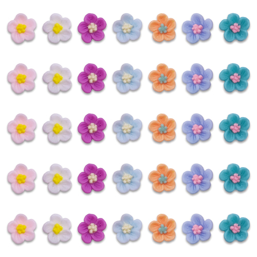 ネイルパーツ 花 8mm パステル 蓄光 100個 ミックス 小さめ フラワー