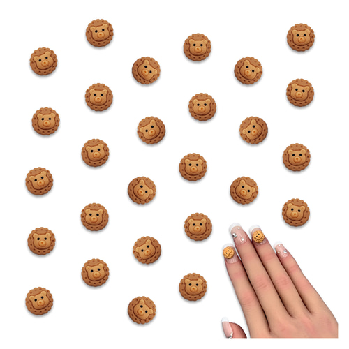 ネイルパーツ クマ クッキー お菓子 10mm ブラウン 50個 熊 動物
